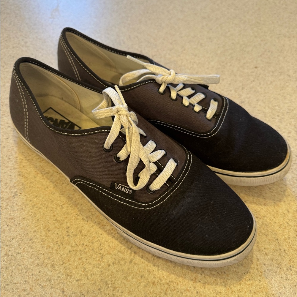 Vans Women’s Black and White Canvas Sneakers
